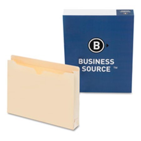 BUSINESS SOURCE Filing Jacket- Letter- 2in. Expansion- Two-Ply- Manila BSN65799